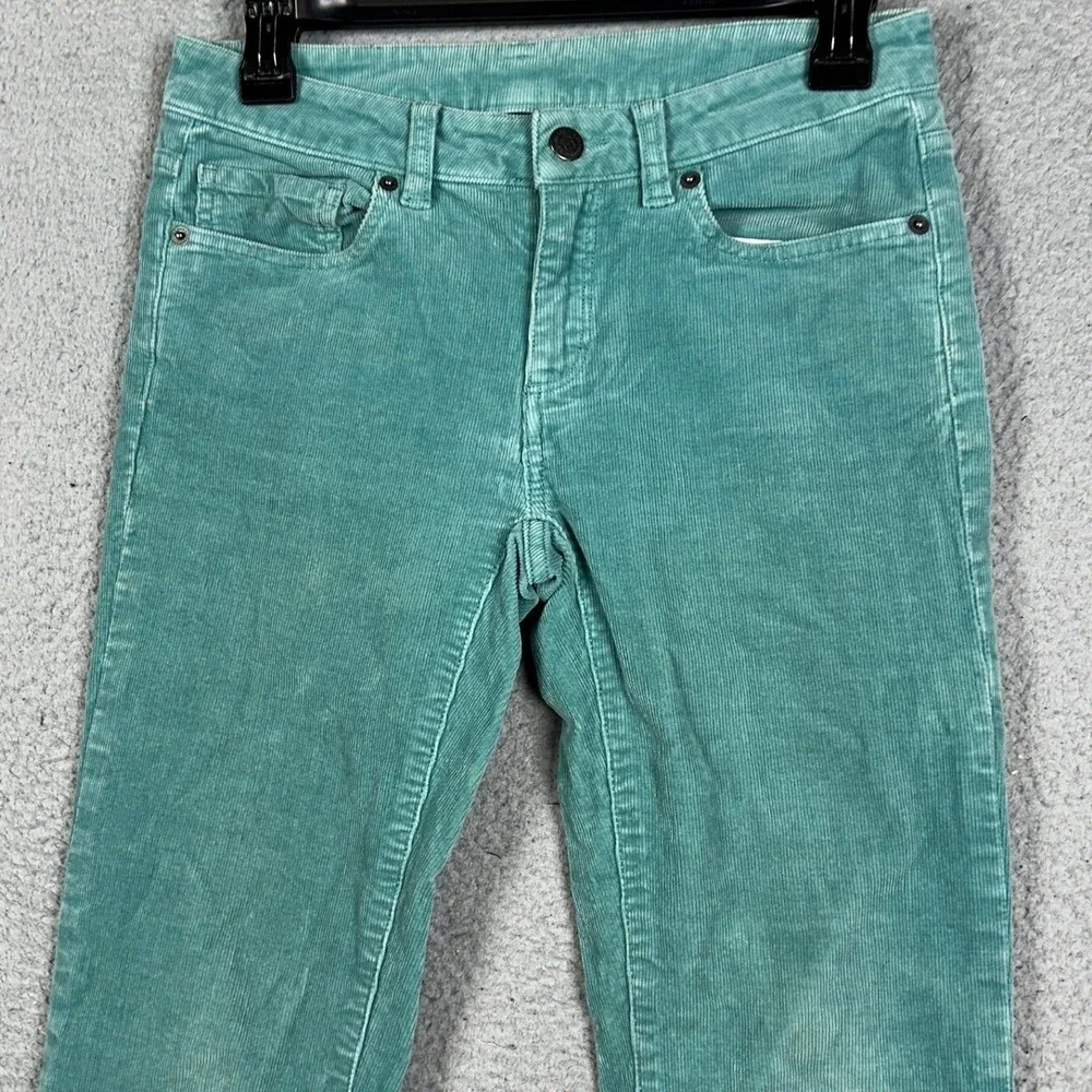 Patagonia Organic Cotton Pants Womens 25 Short Seafoam Green Slim Fit Corduroy
